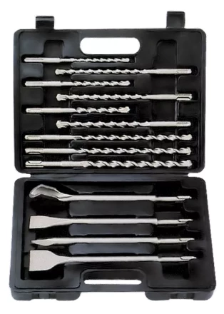 Набор буров по бетону 6-8-10х160, 8-10-12х210, 10-12-14х260 мм зубила 4 шт SDS PLUS MATRIX 71098 купить в Тобольске