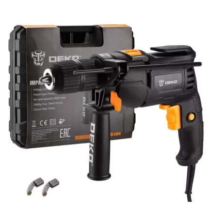 Дрель ударная DEKO DKID600W, 063-4163, в кейсе купить в Тобольске