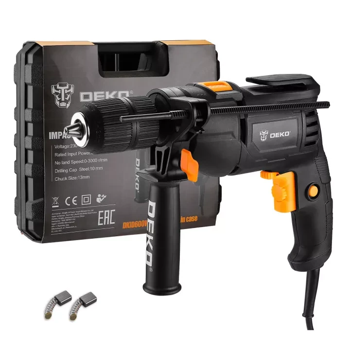 Дрель ударная DEKO DKID600W, 063-4163, в кейсе купить в Тобольске