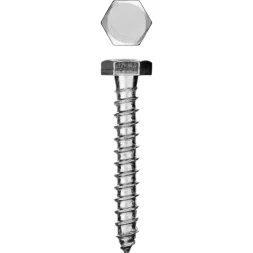 Шурупы ЗУБР "МАСТЕР" с шестигранной головкой, оцинкованные, 6x50мм, 4шт 300456-06-050