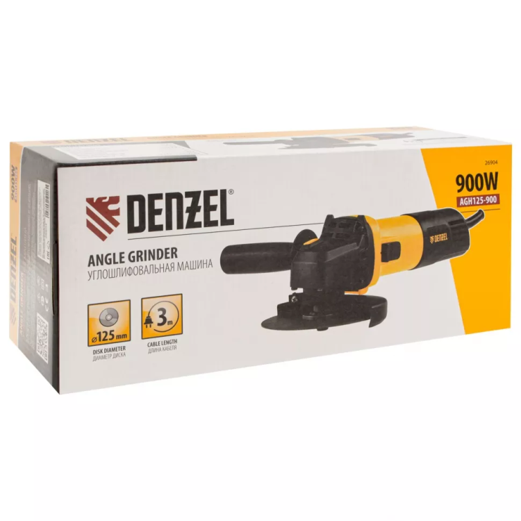 Угловая Машина шлифовальная Denzel AGH125-900 26904 купить в Тобольске