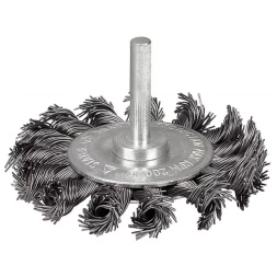 ЗУБР &quot;ЭКСПЕРТ&quot;. Щетка дисковая для дрели, широкая, жгутированная стальная проволока 0,5мм, 75мм 3522-075-2_z01