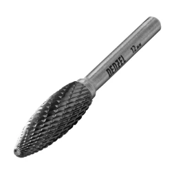 Борфреза по металлу твердосплавная Denzel, элипсообразная, тип-H, 12 мм, 72063