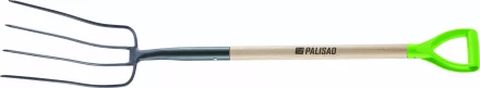 Вилы 4-рогие Palisad, сенные, кованые, 210х340х1260 мм, деревянный лакированный черенок, 61393 купить в Тобольске