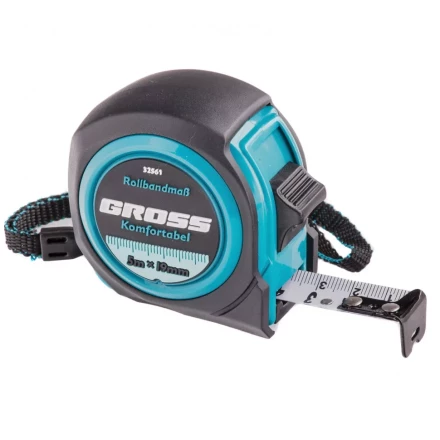Рулетка Komfortabel 5 м х 19 мм обрезиненный корпус Gross 32561 купить в Тобольске
