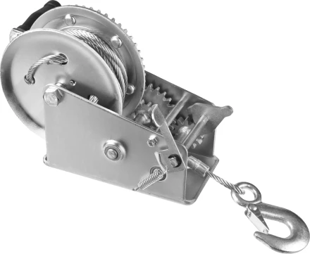 Лебедка ручная барабанная ЗУБР &quot;ПРОФЕССИОНАЛ&quot;, тяговая, тросовая, 1,1т, 8м 43113-1.1_z01 купить в Тобольске
