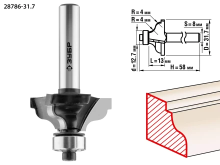 Фрезы кромочные калевочыея №3 для ламината серия ПРОФЕССИОНАЛ купить в Тобольске