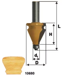 Фреза кром фигурная ф35х38мм хв 12мм 10680
