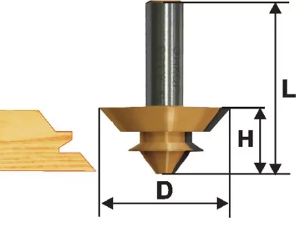 Фреза комбинированная универсальная Ф50Х22 мм хвостовик 12 мм 46502 купить в Тобольске