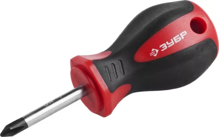 Отвертка ЗУБР &quot;МАСТЕР&quot;, &quot;STUBBY&quot; ( бочка ), Cr-v, эргономичная двухкомпонентная рукоятка, PH1x38мм 25062-38-1_z02 купить в Тобольске