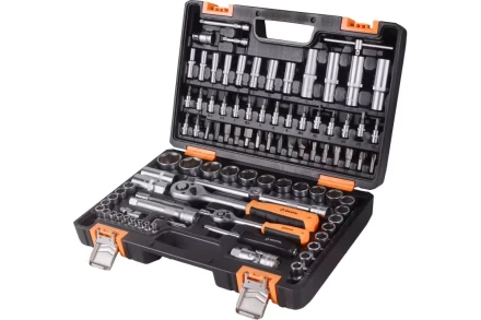 Набор инструментов АВТО, 1/2&quot; , 1/4&quot; , CrV, в кейсе 94 предм Вихрь 73/6/7/7 купить в Тобольске