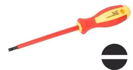 Отвертка диэлектрич. шлицевая 0,8х5х125мм, 1000В 19692 купить в Тобольске