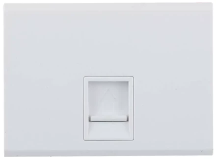 Розетка СВЕТОЗАР &quot;ЭФФЕКТ&quot; компьютерная, одинарная, без вставки и рамки, цвет белый SV-54419-W купить в Тобольске
