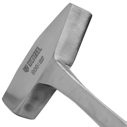 Молоток слесарный 800 г Denzel 10405, цельнометаллический, двухкомпонентная рукоятка купить в Тобольске