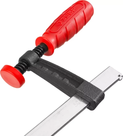 Струбцина ЗУБР &quot;МАСТЕР&quot;, тип &quot;F&quot;, пластмассовая ручка, стальная закаленная рейка, 50х250мм 32150-050-250 купить в Тобольске