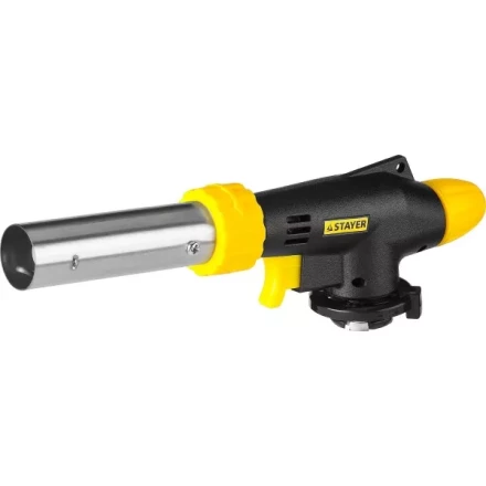 Газовая горелка &quot;ProTerm&quot; на баллон, STAYER &quot;PROFESSIONAL&quot; 55580, с пьезоподжигом, регулировка пламени, цанговое соединение, 1300С 55580 купить в Тобольске