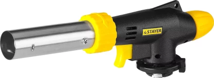 Газовая горелка &quot;ProTerm&quot; на баллон, STAYER &quot;PROFESSIONAL&quot; 55580, с пьезоподжигом, регулировка пламени, цанговое соединение, 1300С 55580 купить в Тобольске