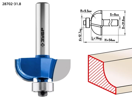 Фрезы кромочные калевочные №2 с подшипником 127мм серия ПРОФЕССИОНАЛ купить в Тобольске