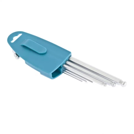 Набор ключей имбусовых HEX 1,5–10 мм S2 9 шт экстра-длинные с шаром сатинированные Gross 16404 купить в Тобольске