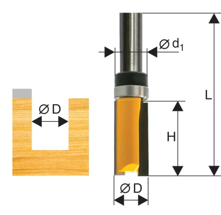 Фреза кромочная прямая ф19х38мм хв 12мм 10538 купить в Тобольске