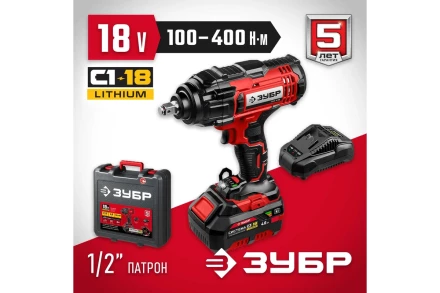 Гайковерт ударный, 1 АКБ (4 Ач), в кейсе ГУЛ-410-41 купить в Тобольске