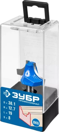 ЗУБР 38.1 x 19 мм, радиус 12.7 мм, фреза пазовая фасонная №1, Профессионал (28740-38.1) купить в Тобольске