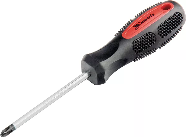 Отвертка Anti-Slip Ph1 х 38 мм CrV двухкомп. рукоятка MATRIX 12232 купить в Тобольске