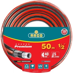 Шланг RACO "PREMIUM" поливочный, 40атм., армированный, 3-х слойный, 1/2"х50м 40300-1/2-50