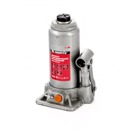 Домкрат гидравлический бутылочный 5 т в пластиковом кейсе Matrix 50776 купить в Тобольске