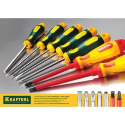 Отвертка KRAFTOOL &quot;EXPERT&quot;, Cr-Mo-V сталь, двухкомпонентная противоскользящая рукоятка, PZ, №2x38мм 250073-2-038