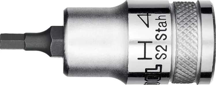 Торцовая бита-головка KRAFTOOL "INDUSTRIE QUALITAT", материал S2, HEX, сатинированная, 1/2", H4 27908-04_z01 купить в Тобольске