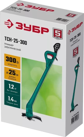 ЗУБР 300 Вт, ш/с 25 см, сетевой триммер (ТСН-25-300) купить в Тобольске