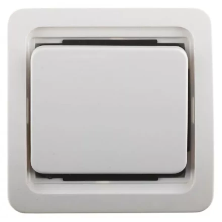 Выключатель СВЕТОЗАР &quot;ГАММА&quot; одноклавишный, без подсветки, цвет белый, 10А/~250В SV-54130-W купить в Тобольске