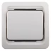 Выключатель СВЕТОЗАР &quot;ГАММА&quot; одноклавишный, без подсветки, цвет белый, 10А/~250В SV-54130-W купить в Тобольске