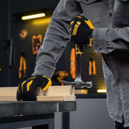 Молоток-гвоздодер 350 г Denzel, цельнометаллический, двухкомпонентная рукоятка 10422 купить в Тобольске