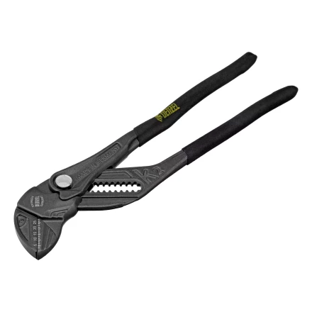 Клещи переставные Denzel 17910, кнопочный механизм, обливные рукоятки, сантехнические, 250 мм купить в Тобольске