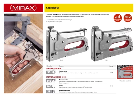 Степлер для скоб 3-в-1: тип 140 (4-14 мм) / 300 (10-14 мм) / 28 (10-12 мм), MIRAX 3146 купить в Тобольске