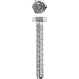 Болт ЗУБР "МАСТЕР" с шестигранной головкой, ГОСТ 7798-70, класс прочности 5.8, оцинкованный, M12x70мм, 5кг 303080-12-070