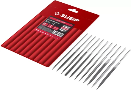 ЗУБР 10 шт, 140 мм, набор надфилей в чехле (1605-H10) купить в Тобольске