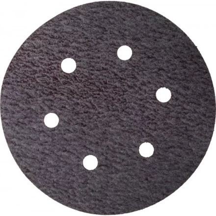 Круг шлифовальный URAGAN &quot;Универсальный водостойкий с покрытием стеарата цинка&quot; на липучке, 6 отв., P180, 150мм, 50шт 907-44113-180-50 купить в Тобольске