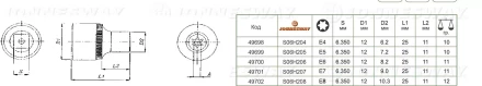 Торцевая головка 1/4&quot;DR внешний TORX Е-5 S06H205 Jonnesway 49699 купить в Тобольске