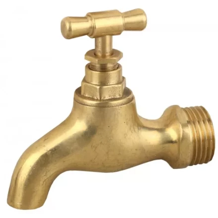 Кран ЗУБР сливной водоразборный, латунный, 1/2&quot; 51218-1/2 купить в Тобольске