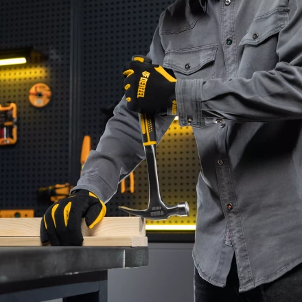 Молоток-гвоздодер 450 г Denzel, цельнометаллический, двухкомпонентная рукоятка, 10423 купить в Тобольске