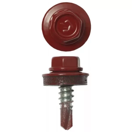 Саморезы ЗУБР &quot;ПРОФЕССИОНАЛ&quot; окраш., RAL 3003 рубин.-красн., для крепл. кров. матер. к металл. констр. , 5.5x19мм, 2500шт 4-300310-55-019-3003 купить в Тобольске