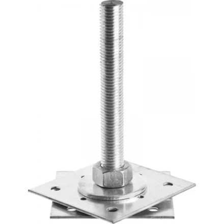 Анкер ЗУБР &quot;МАСТЕР&quot; регулируемый по высоте, 120х200х120мм, М24, 1шт 310265-120-24 купить в Тобольске