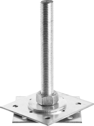 Анкер ЗУБР &quot;МАСТЕР&quot; регулируемый по высоте, 120х200х120мм, М24, 1шт 310265-120-24 купить в Тобольске