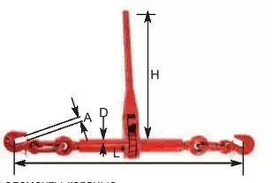 Стяжки цепные для крепления грузов с крюками  р-н 3.2 тонн L=4 метра купить в Тобольске