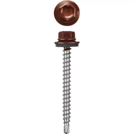 Саморезы СКМ кровельные, RAL 3005 темно-красный, 19 x 5.5 мм, 500 шт, для металлических конструкций, STAYER 30305-55-019-3005 купить в Тобольске