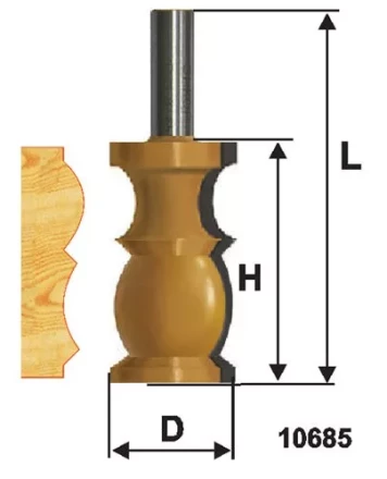 Фреза по дереву кромочная фигурная 32х57 №2 твердосплав ц/хв 12 ЭНКОР 10685 купить в Тобольске