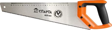 Ножовка по дереву 400 мм 7-8 TPI зуб-2D каленый зуб линейка двухкомпонентная рукоятка SPARTA 235015 купить в Тобольске